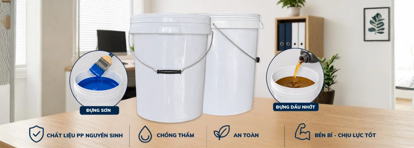 xô nhựa có nắp 