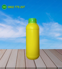 Chai nhựa HDPE 1 lít màu vàng đựng hóa chất