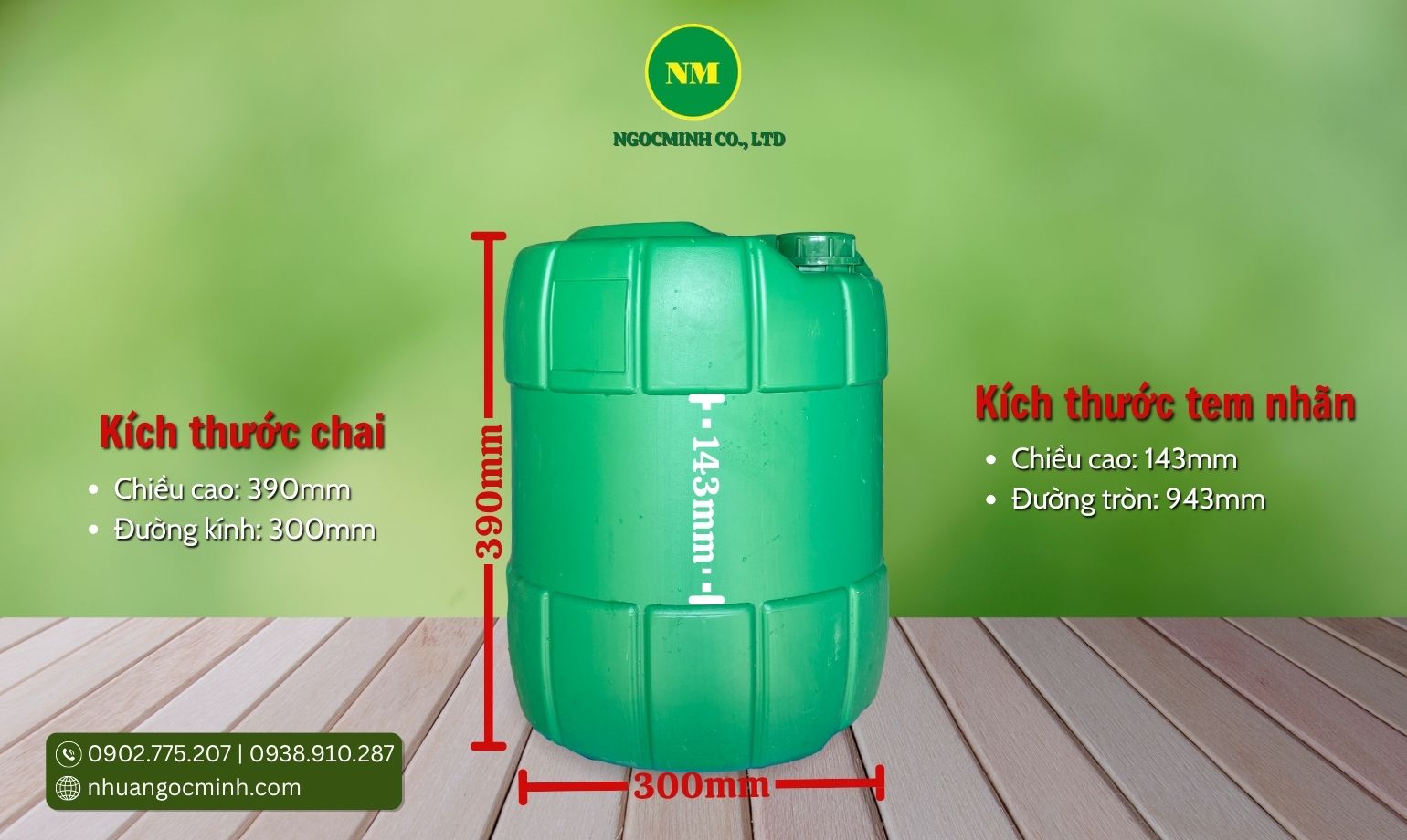 can nhựa 20l tròn