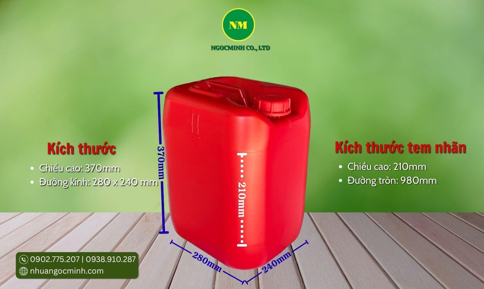 can nhựa 20l