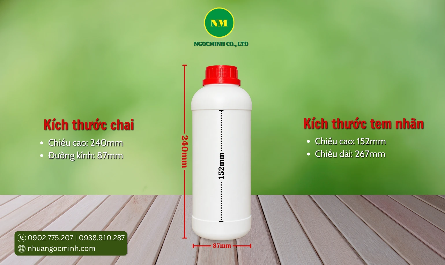 chai nhựa hdpe 1 lít đựng hóa chất