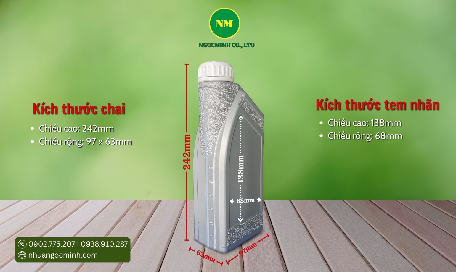 chai nhựa đựng nhớt có vạch thể tích