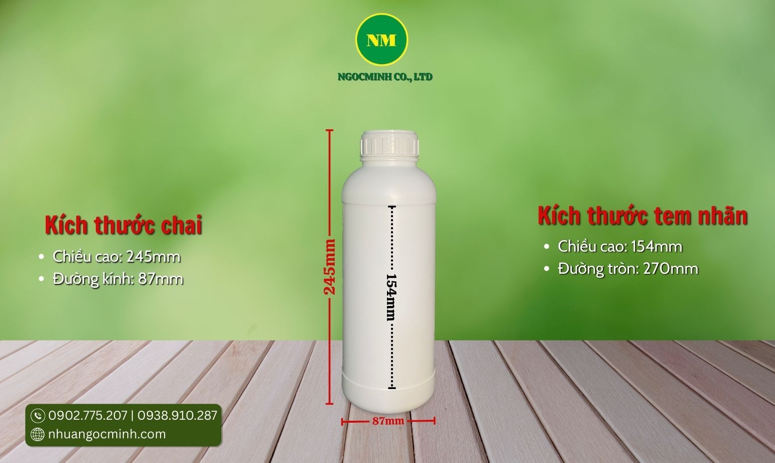 chai nhựa 1l giá sỉ