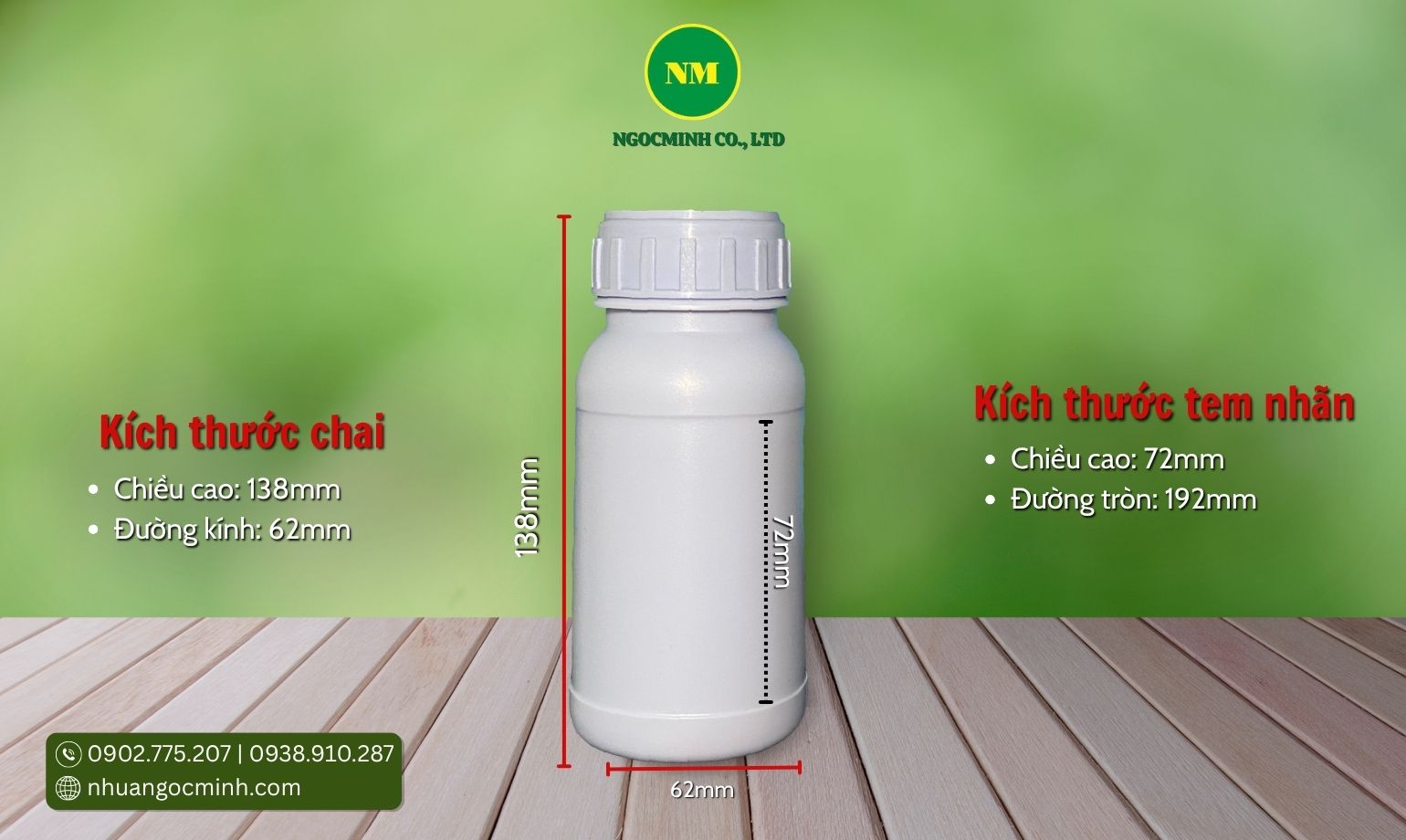 chai nhựa hdpe 250ml