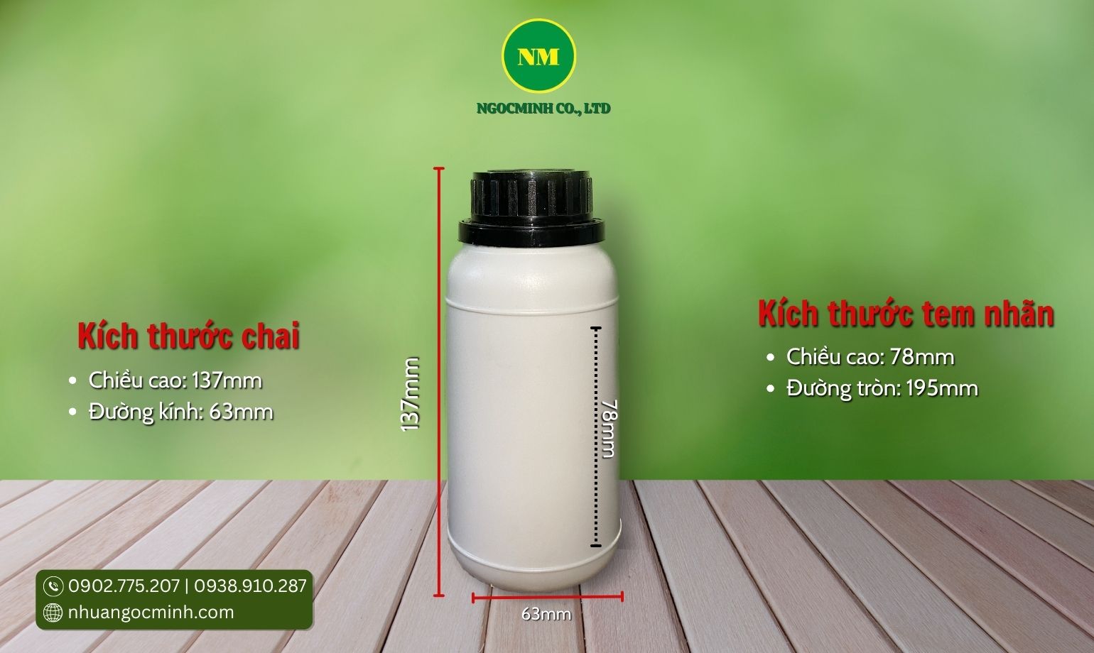 chai nhựa 250ml nắp garanti