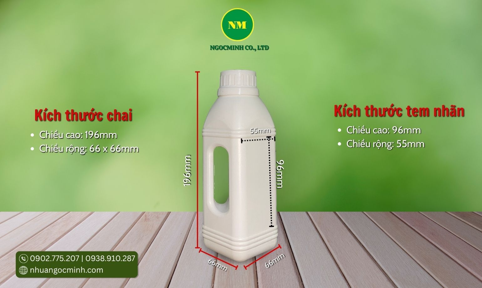 chai nhựa 500ml vuông có quai 