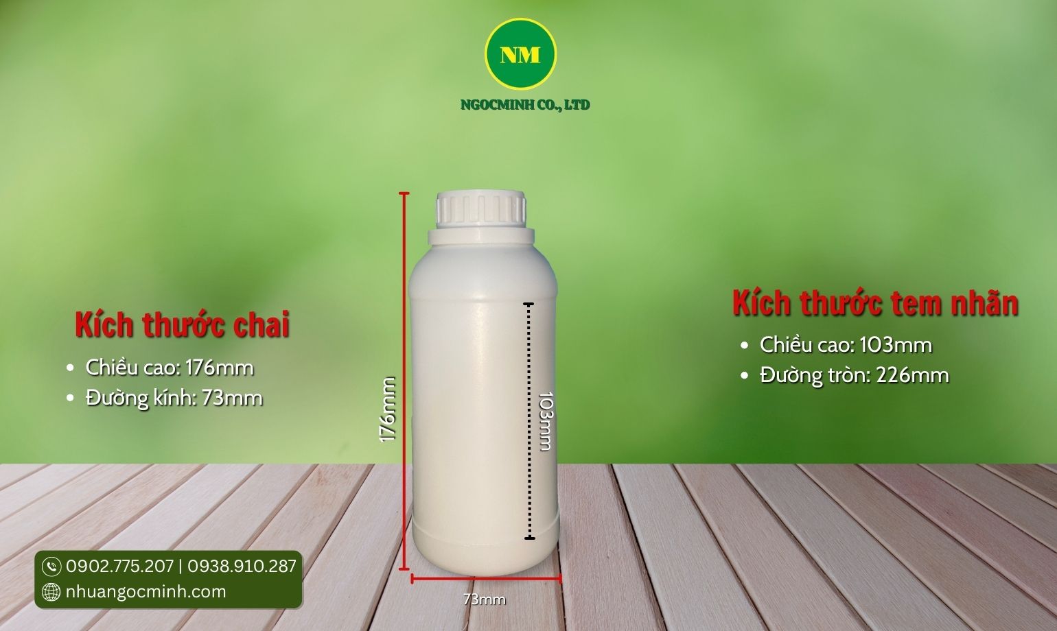 chai nhựa hdpe 500ml đựng hóa chất