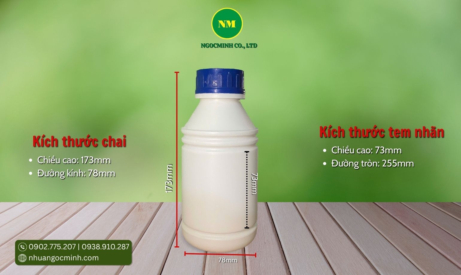 chai nhựa hdpe 500ml