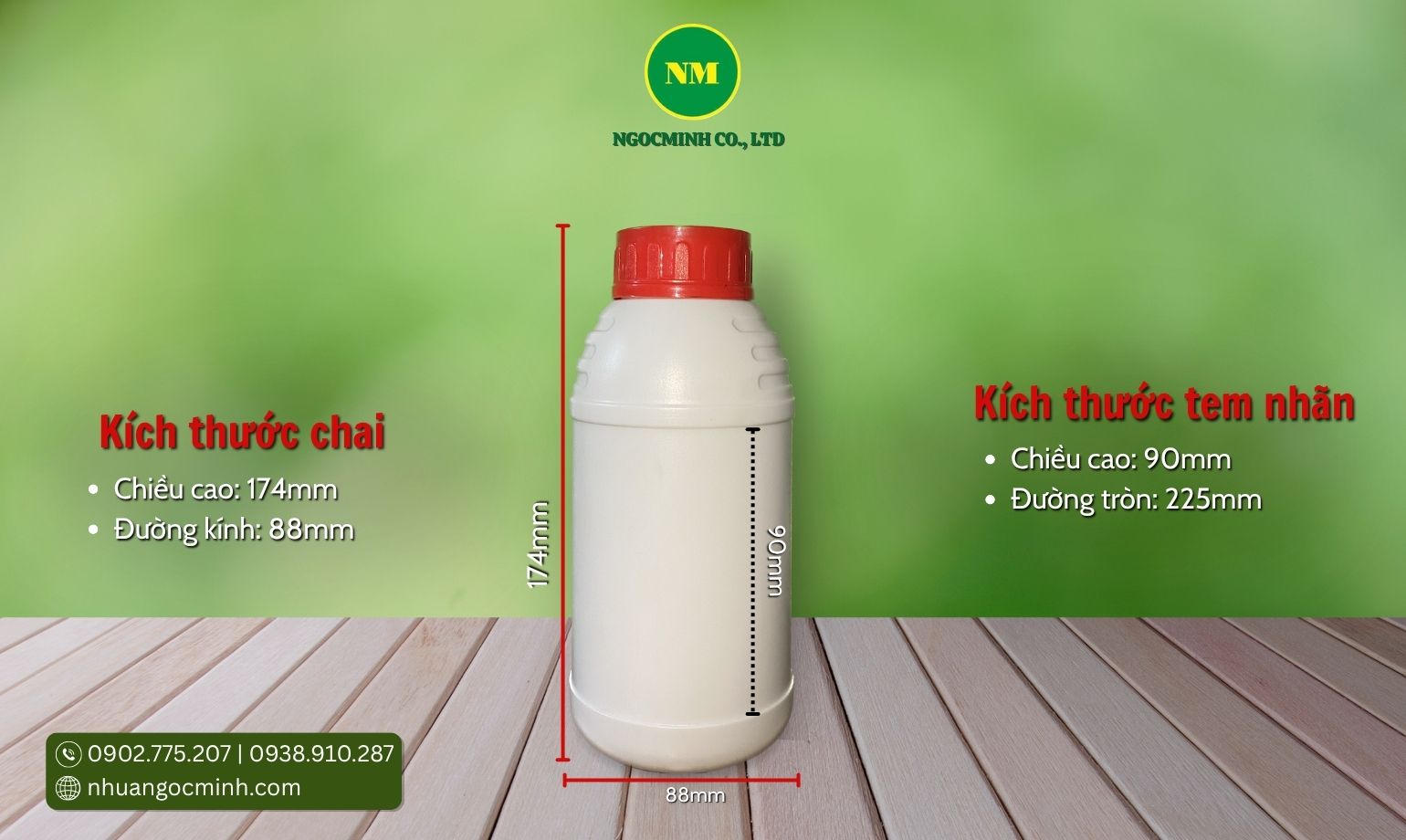 chai nhựa 500ml nắp vanjwj không garanti