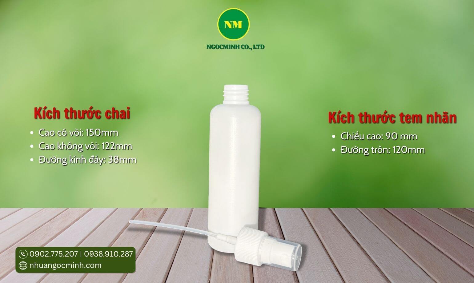 chai xịt phun sương 100ml