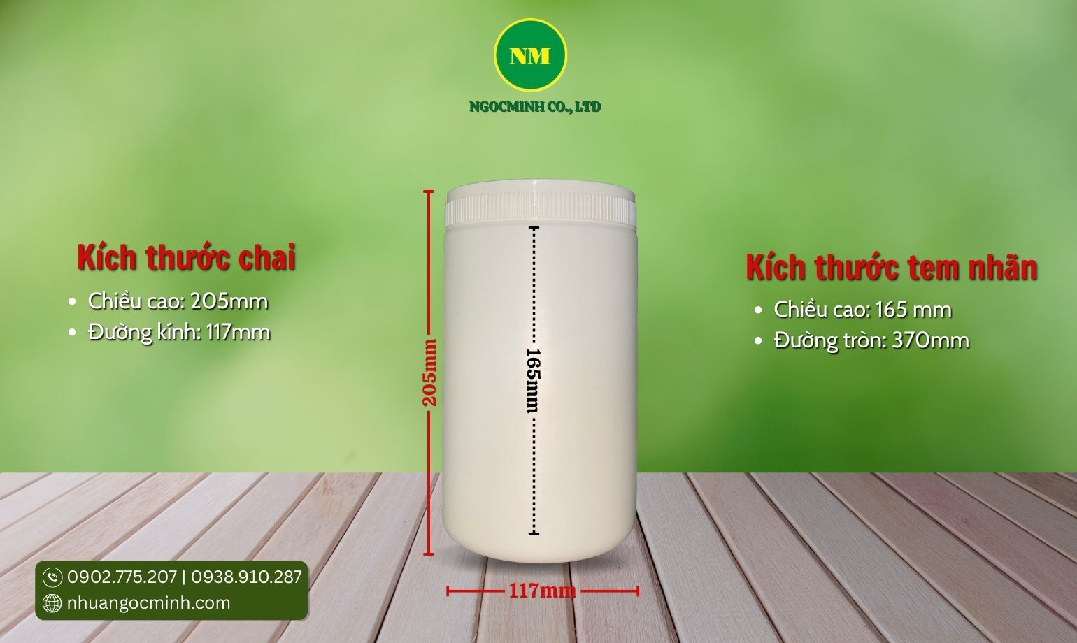 hủ nhựa hdpe 1kg cao