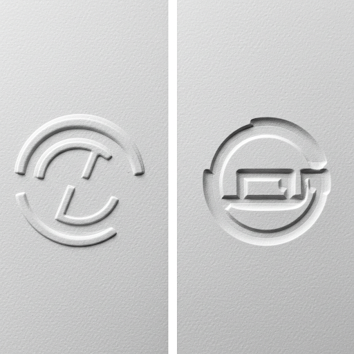 logo nổi, logo chìm 