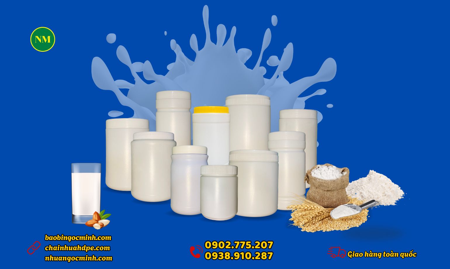 hủ nhựa đựng sữa bột