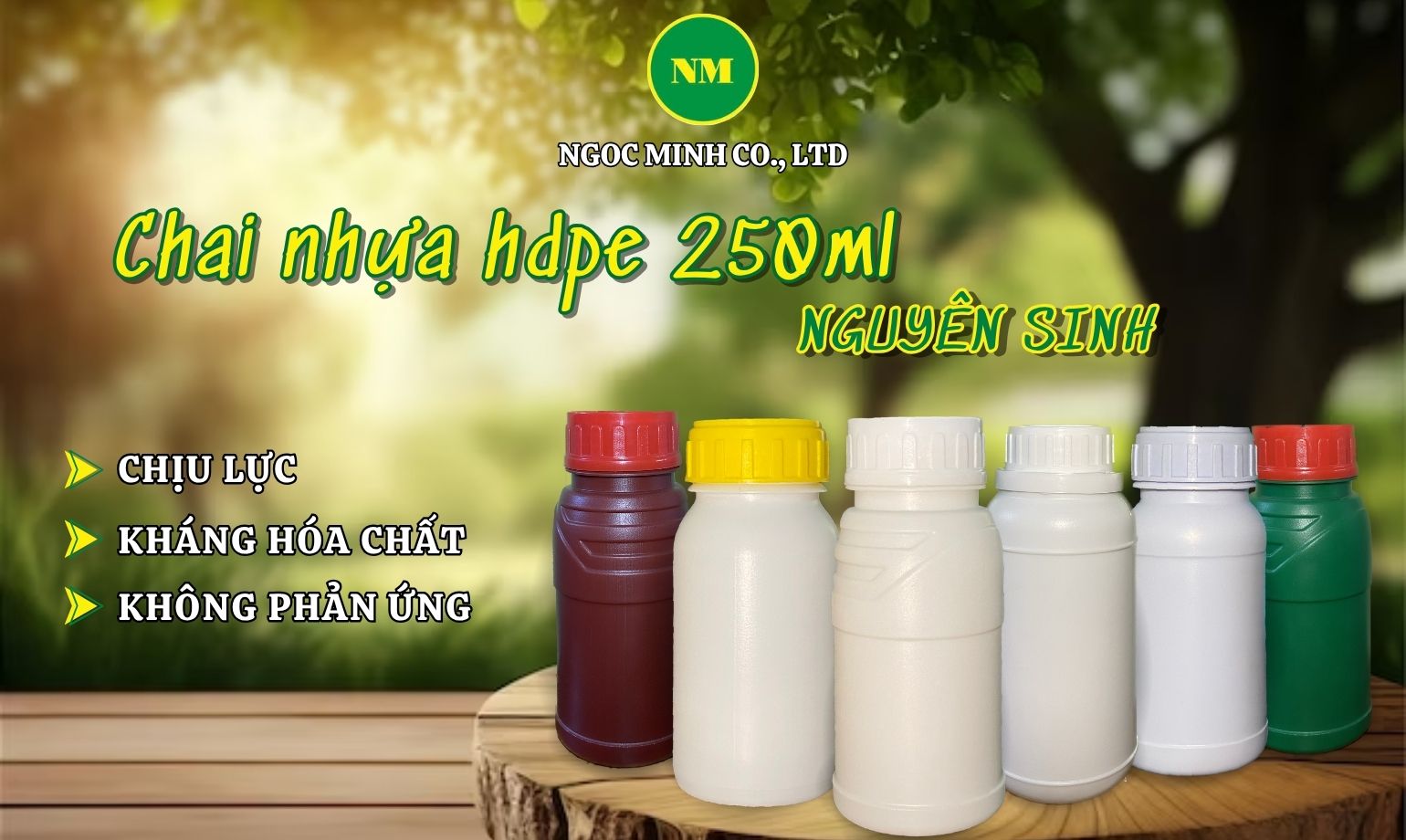 chai nhựa hdpe 250ml tròn