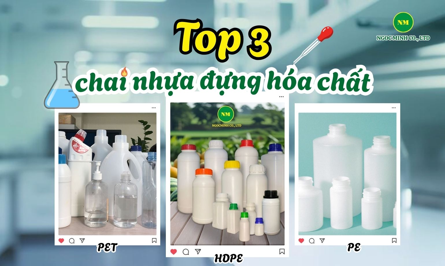 chai nhựa đựng hóa chất